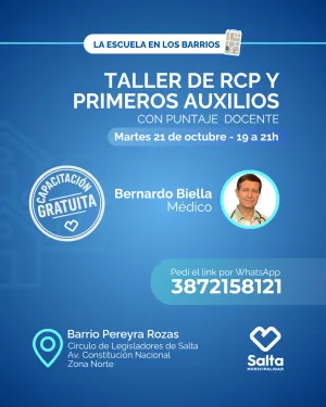 Taller de RCP y primeros auxilios - 21/10/25