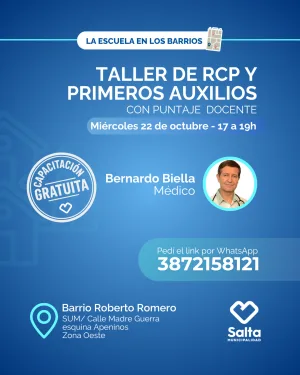 Taller de RCP y primeros auxilios - 22/10/25