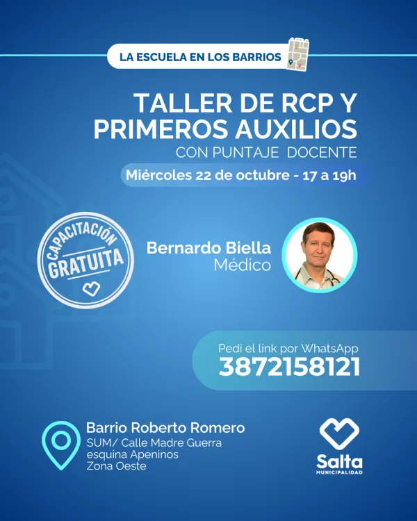 Taller de RCP y primeros auxilios - 22/10/25