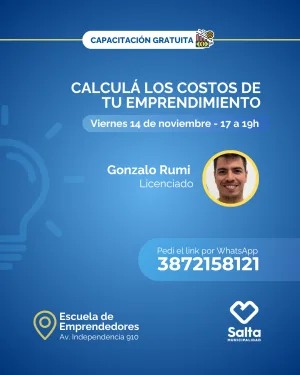 Calculá los costos de tu emprendimiento - 14/11/25
