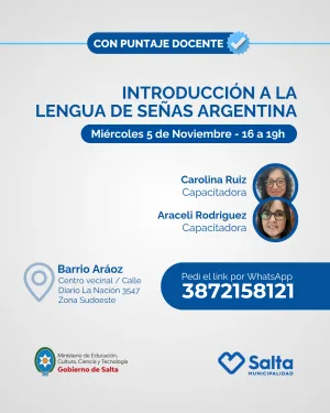 Introducción a la lengua de señas argentina - 05/11/25
