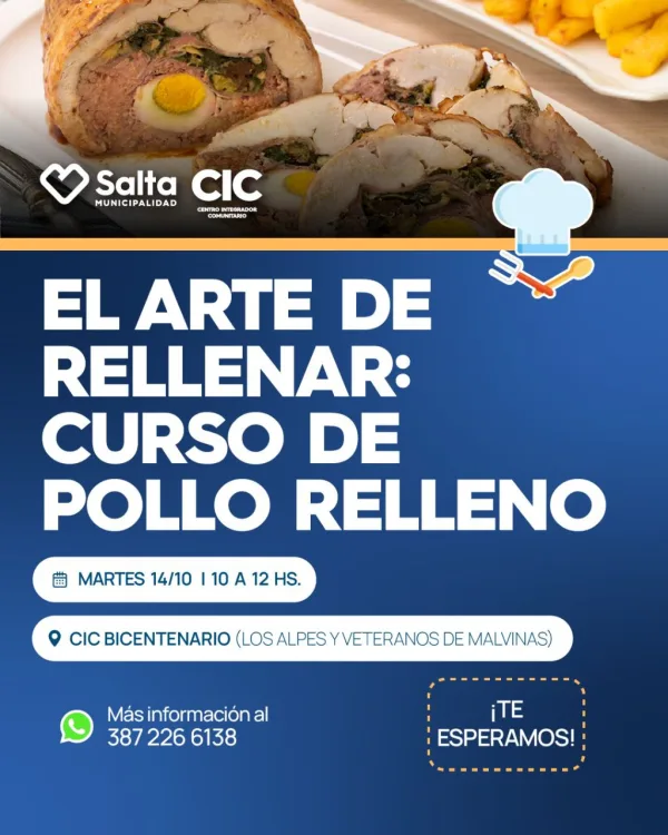 El arte de rellenar: curso de pollo relleno