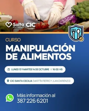 CURSO DE MANIPULACIÓN DE ALIMENTOS
