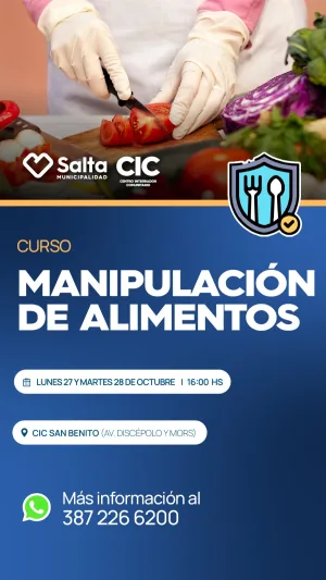MANIPULACION DE ALIMENTOS -  CIC SAN BENITO