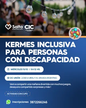 KERMES INCLUSIVA PARA PERSONAS CON DISCAPACIDAD
