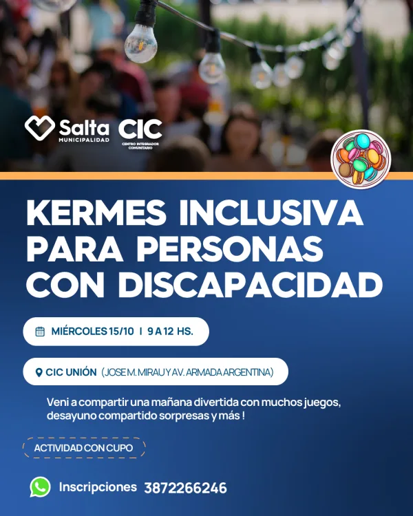 KERMES INCLUSIVA PARA PERSONAS CON DISCAPACIDAD