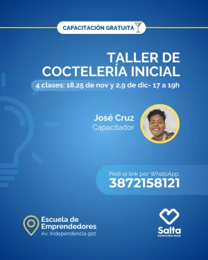 Taller de coctelería inicial  - 18/11/25