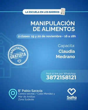 Manipulación de alimentos - 19/11/25