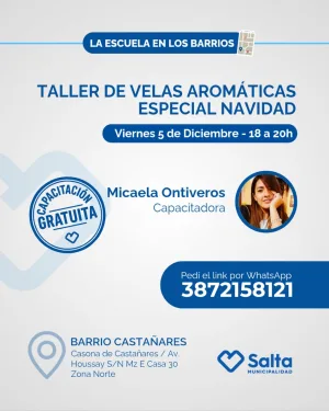 Taller de velas aromáticas: especial navidad - 05/12/25