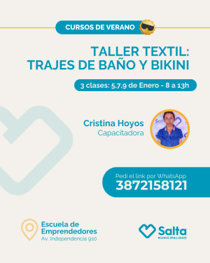 Taller textil: trajes de baño y bikini - 05/01/26