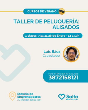 Taller de peluquería: alisados (Comisión 2)  - 07/01/26