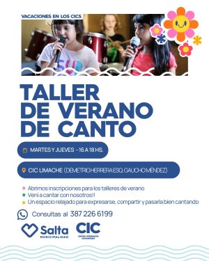 TALLER DE CANTO DE VERANO - CIC LIMACHE