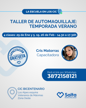 Taller de automaquillaje: temporada verano - 29/01/26