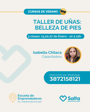 Taller de uñas: belleza de pies (Comisión 2) - 13/01/26
