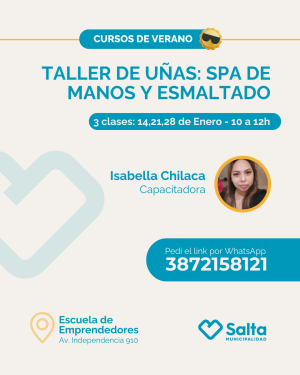 Taller de uñas: spa de manos y esmaltado (Comisión 2) - 14/01/26