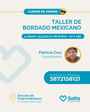 Taller de bordado mexicano - 13/01/26