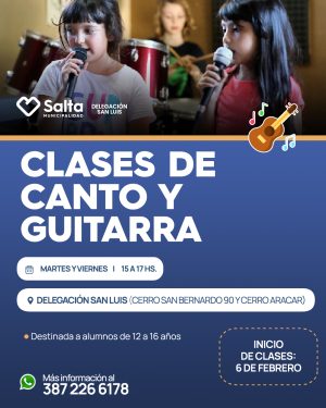CLASES DE CANTO Y GUITARRA