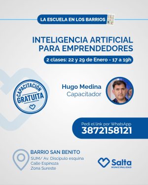 Inteligencia artificial para emprendedores - 22/01/26