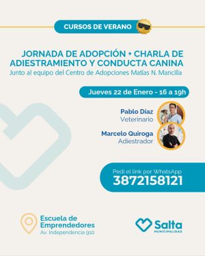 jornada de adopción + charla de adiestramiento de conducta canina - 22/01/26