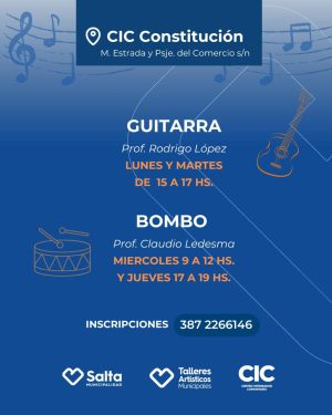 CLASES DE GUITARRA Y BOMBO - CIC CONSTITUCIÓN