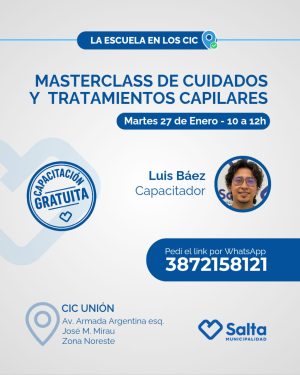 MASTERCLASS: Cuidados y tratamientos capilares - 27/01/2026