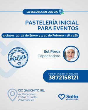 Pasteleria inicial para eventos - 20/01/2026