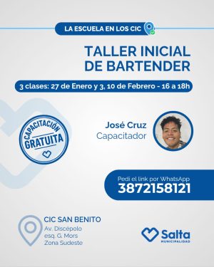 Taller inicial de Bartender - 27/01/2026