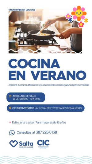 "COCINA EN VERANO" Arrollado de pollo