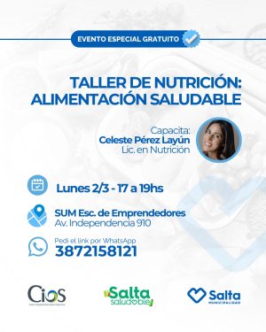 Taller de Nutrición: Alimentación saludable - 02/03/2026