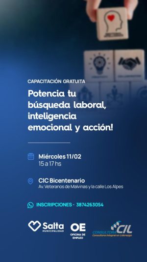 Búsqueda laboral inteligencia emocional y acción. En CIC Bicentenario