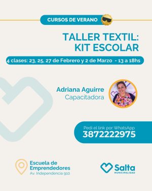 Taller textil: KIT escolar - 23/02/2026
