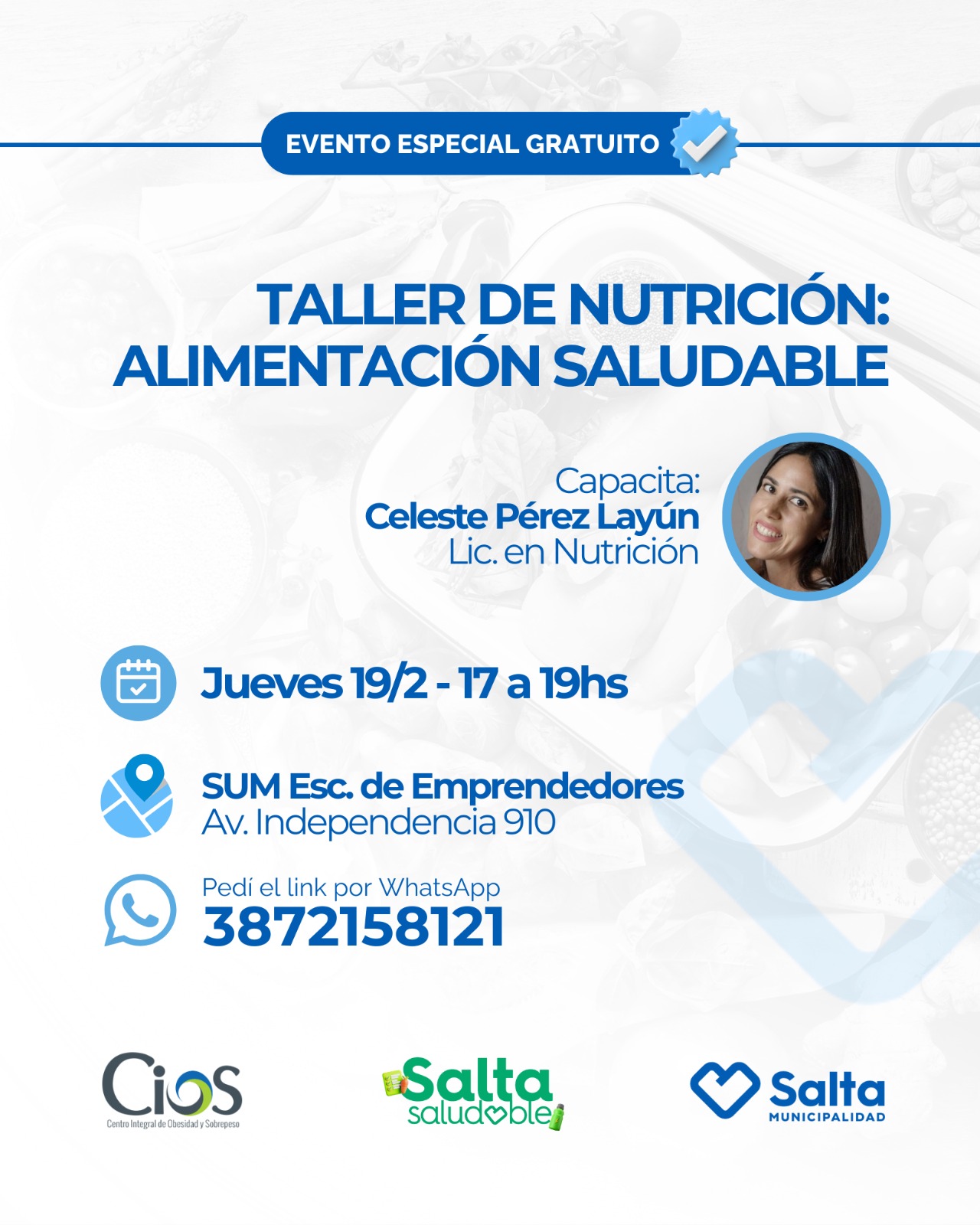 Taller de Nutrición: Alimentación saludable - 19/02/2026