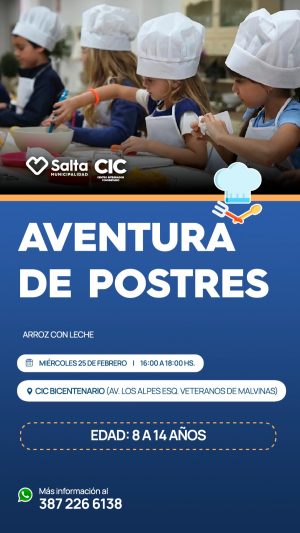 Curso de Aventura en Postre Arroz con leche  En el CIC Bicentenario
