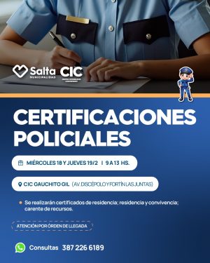 CERTIFICACIONES POLICIALES-CIC Gauchito Gil