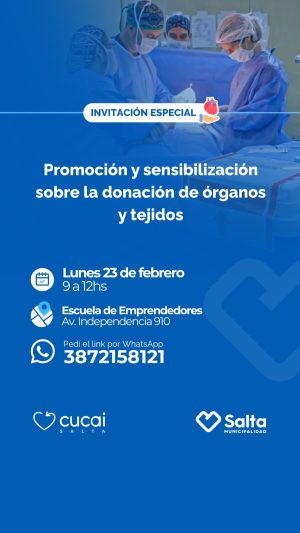 Promoción y sensibilización sobre la donación de órganos y tejidos - 23/02/2026
