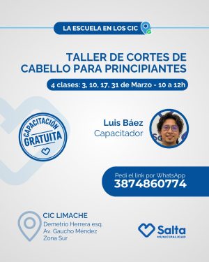Taller de cortes de CABELLO para principiantes - 03/03/2026