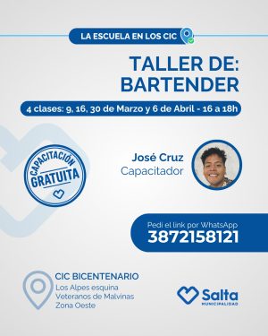 Taller de BARTENDER - 09/03/2026