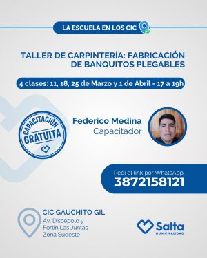 Taller de carpintería: fabricación de banquitos plegables - 11/03/2026