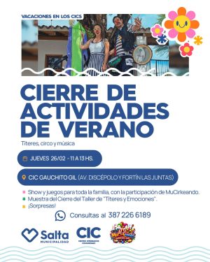 CIERRE DE ACTIVIDADES DE VERANO-CIC Gauchito Gil