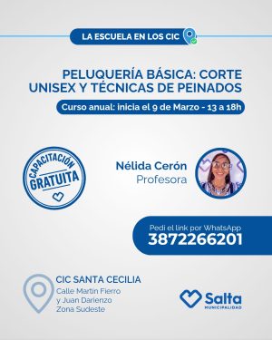 Peluquería básica: Corte unisex y técnicas de peinados - 09/03/2026