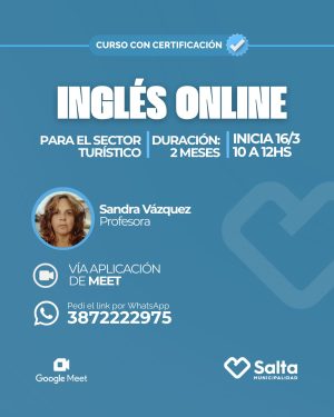 Aprendé a hablar inglés para trabajar en Turismo - Curso VIRTUAL - 16/03/2026