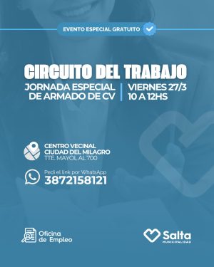 Circuito del trabajo: armado de cv - 27/03/26