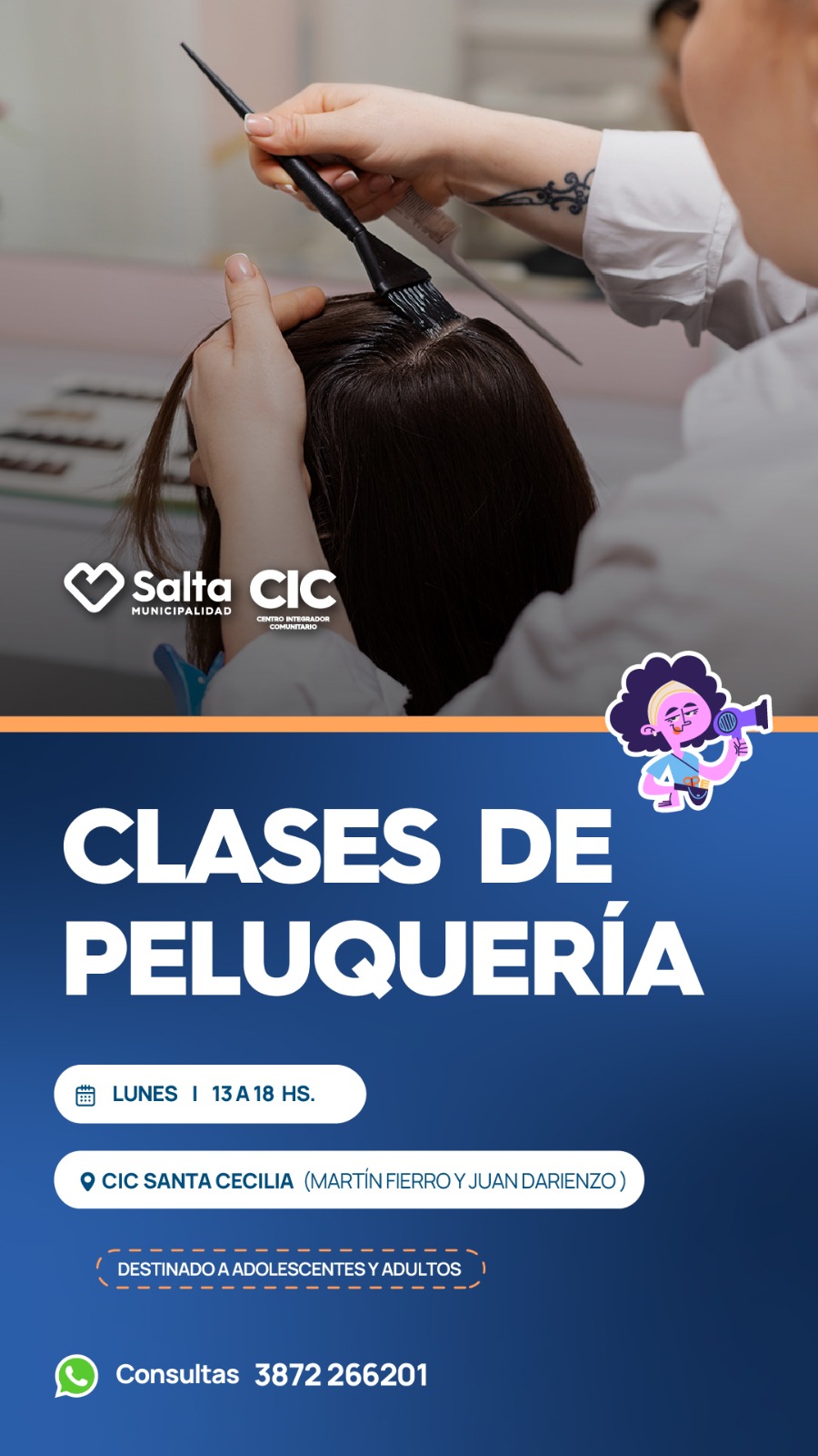 CLASES DE PELUQUERIA - CIC SANTA CECILIA