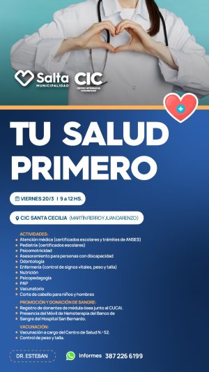 TU SALUD PRIMERO - CIC. SANTA CECILIA