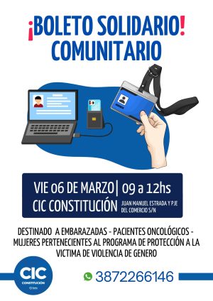 BOLETO SOLIDARIO - CIC CONSTITUCIÓN