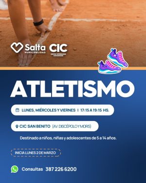 Atletismo Destinado Para Niños/As- CIC SAN BENITO