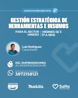Gestión estratégica de herramientas e insumos para el Sector Minero - 13/03/2026