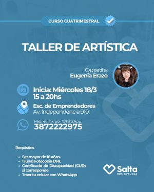 Curso cuatrimestral: Taller de artística - 18/03/2026