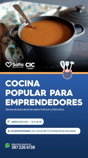 COCINA POPULAR PARA EMPRENDEDORES "Dulce de leche casero premium alternativo"