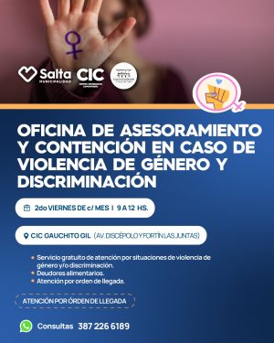 OFICINA DE ASESORAMIENTO Y CONTENCIÓN EN CASO DE VIOLENCIA DE GÉNERO Y DISCRIMINACIÓN-CIC Gauchito Gil